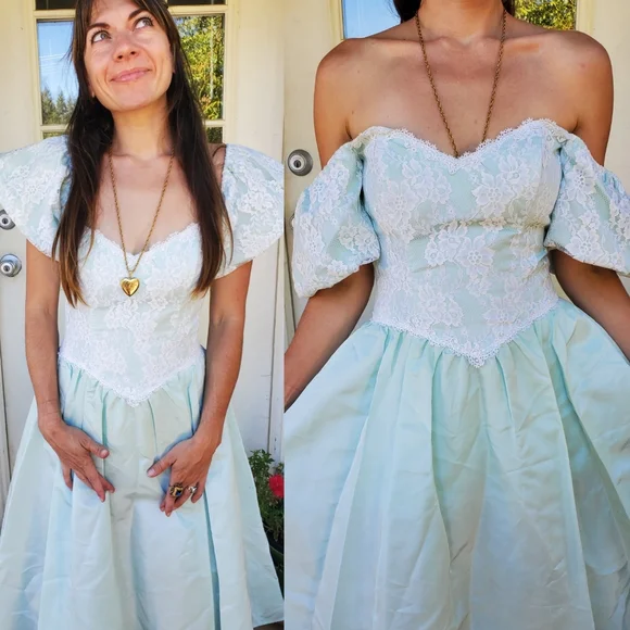 1980s Gunne Sax Dress - Picture 1 of 5